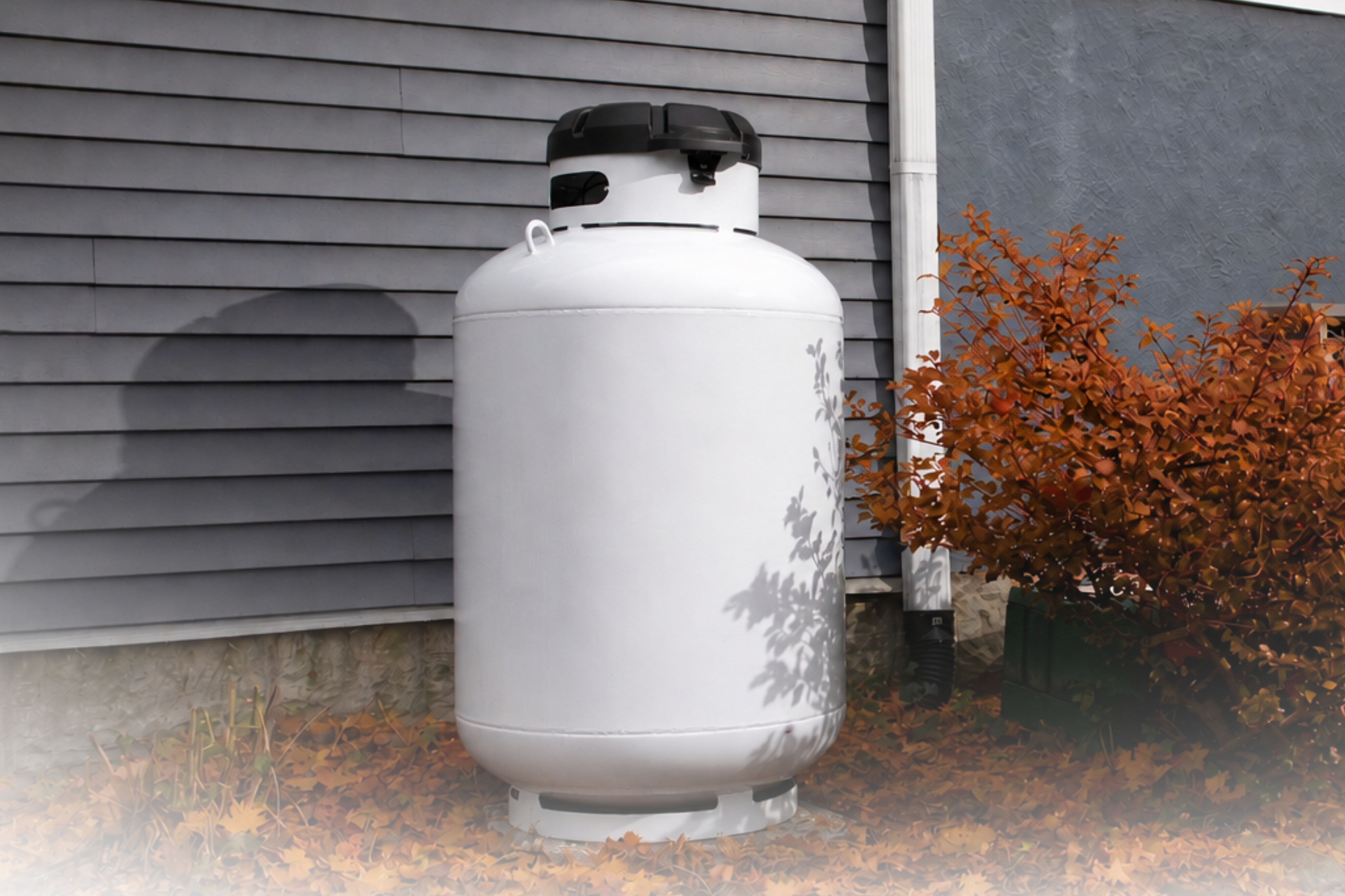 420# heating tank outside a home