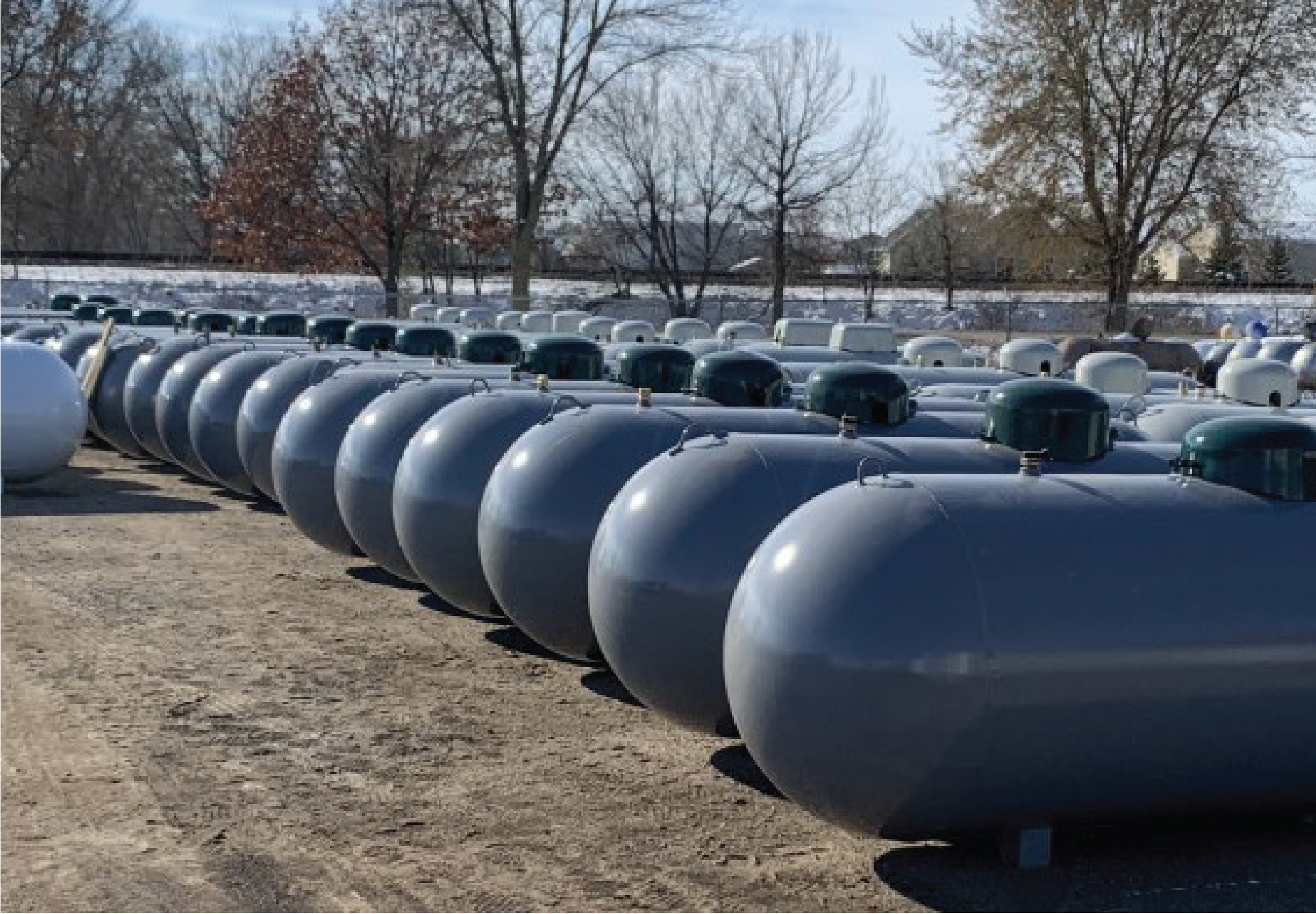 Horizontal propane tanks